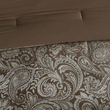 Load image into Gallery viewer, California King 12-piece Reversible Cotton Comforter Set in Brown and Blue