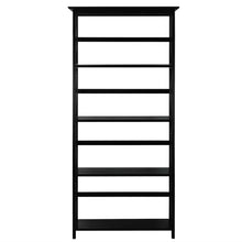 Load image into Gallery viewer, Tall 5-Tier Bookcase in Black Wood Finish
