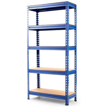 Load image into Gallery viewer, Heavy Duty 60 inch Adjustable 5-Shelf Metal Storage Rack in Navy Blue