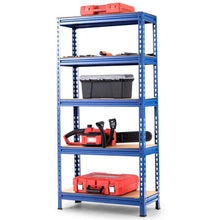 Load image into Gallery viewer, Heavy Duty 60 inch Adjustable 5-Shelf Metal Storage Rack in Navy Blue