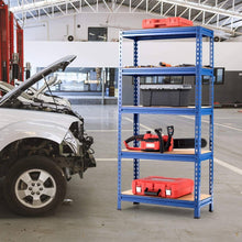 Load image into Gallery viewer, Heavy Duty 60 inch Adjustable 5-Shelf Metal Storage Rack in Navy Blue