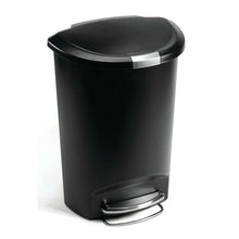 Load image into Gallery viewer, Black 13-Gallon Kitchen Trash Can with Foot Pedal Step Lid