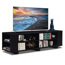 Load image into Gallery viewer, Modern Entertainment Center in Black Wood Finish - Holds up to 60-inch TV