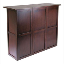 Load image into Gallery viewer, 9 Bottle Walnut Wine Bottle Rack Mini Bar Expandable Counter