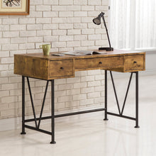 Load image into Gallery viewer, Farmhouse Rustic Home Office 3 Drawer Writing Desk