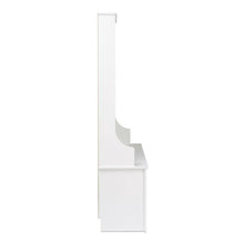 Load image into Gallery viewer, White Entryway Hall Tree Shoe Cubbie Coat Rack