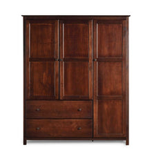 Load image into Gallery viewer, Cherry Wood Finish Bedroom Wardrobe Armoire Cabinet Closet
