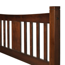 Load image into Gallery viewer, Queen size Solid Pine Wood Platform Bed Frame with Headboard in Cherry