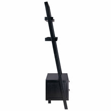 Load image into Gallery viewer, Modern Black 2 Drawer Entryway Shelf Leaning Ladder Bookshelf Bookcase