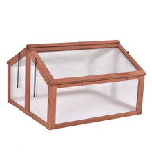 Load image into Gallery viewer, Farmhouse Double Box Wooden Small Portable Garden Greenhouse