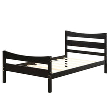 Load image into Gallery viewer, Twin size Farmhouse Style Pine Wood Platform Bed Frame in Espresso
