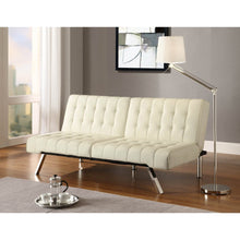 Load image into Gallery viewer, Splitback Multi-Position Futon Sofa Sleeper in Vanilla
