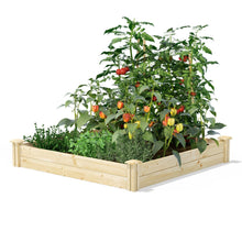 Load image into Gallery viewer, 4 ft x 4 ft Pine Wood Raised Garden Bed - Made in USA