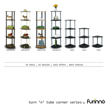 Load image into Gallery viewer, 5-Tier Corner Display Shelf Bookcase in Espresso & Black