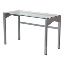 Load image into Gallery viewer, Rectangular Writing Table Office Desk with Clear Tempered Glass Surface
