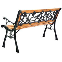 Load image into Gallery viewer, Flowers Outdoor Patio Park Cast Iron Garden Porch Chair Bench