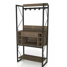 Load image into Gallery viewer, Farmhouse Oak Iron Baker's Wine Storage Rack