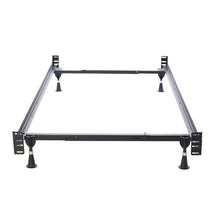 Load image into Gallery viewer, Twin/Full Adjustable Metal Bed Frame with Headboard Footboard Brackets