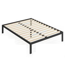 Load image into Gallery viewer, Full Black Metal Platform Bed Frame with Wood Slats - 700 lbs Weight Capacity