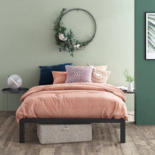 Load image into Gallery viewer, Full Black Metal Platform Bed Frame with Wood Slats - 700 lbs Weight Capacity