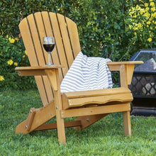 Load image into Gallery viewer, All Weather Adirondack Large Foldable Chair Natural Finish