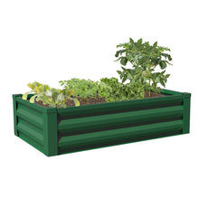 Load image into Gallery viewer, Green Powder Coated Metal Raised Garden Bed Planter Made In USA