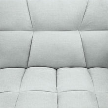Load image into Gallery viewer, Plush Gray Split-Back Design Convertible Linen Tufted Futon w/ 2 Pillows