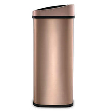 Load image into Gallery viewer, Gold 13-Gallon Stainless Steel Kitchen Trash Can with Motion Sensor Lid