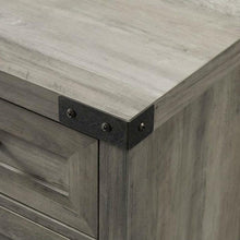 Load image into Gallery viewer, Rustic Farmhouse Barn Door Accent Storage Cabinet Grey Wash
