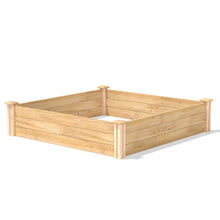 Load image into Gallery viewer, 4ft x 4ft Outdoor Cedar Wood Raised Garden Bed Planter Box - Made in USA
