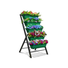 Load image into Gallery viewer, 4 FT 5 Tier Green Vertical Garden Indoor/Outdoor Elevated Planter