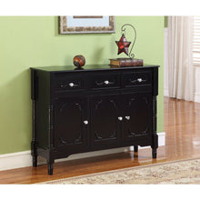 Load image into Gallery viewer, Solid Wood Black Finish Sideboard Console Table with Storage Drawres
