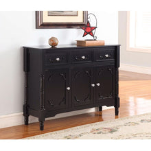 Load image into Gallery viewer, Solid Wood Black Finish Sideboard Console Table with Storage Drawres
