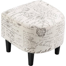 Load image into Gallery viewer, Letter Print French Upholstered Barrel Chair and Ottoman Set