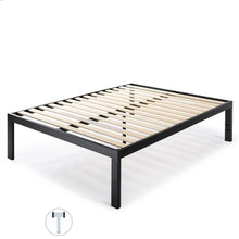 Load image into Gallery viewer, Full size 18 Inch Easy Assemble Metal Platform Bed Frame Wooden Slats