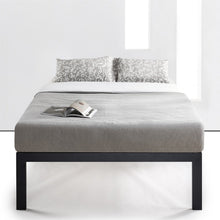 Load image into Gallery viewer, Full size 18 Inch Easy Assemble Metal Platform Bed Frame Wooden Slats
