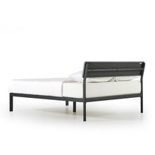 Load image into Gallery viewer, King Size Grey Soft Fabric Metal Headboard Platform Bed Wooden Slats