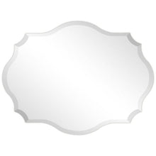 Load image into Gallery viewer, Modern Frameless 32 x 24 inch Scalloped Beveled Accent Bathroom Mirror