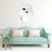 Load image into Gallery viewer, Modern Frameless 32 x 24 inch Scalloped Beveled Accent Bathroom Mirror