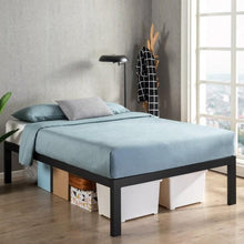 Load image into Gallery viewer, Twin size 18 Inch Easy Assemble Metal Platform Bed Frame Wooden Slats