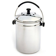 Load image into Gallery viewer, Stainless Steel Kitchen Compost Keeper Bin with Charcoal Filter