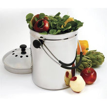 Load image into Gallery viewer, Stainless Steel Kitchen Compost Keeper Bin with Charcoal Filter
