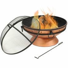 Load image into Gallery viewer, Cauldron Steel Wood Burning Fire Pit with Spark Screen