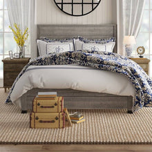 Load image into Gallery viewer, Queen Solid Wooden Platform Bed Frame with Headboard in Grey Wood Finish