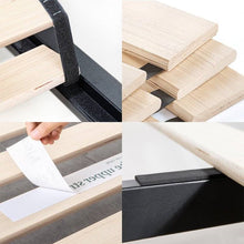 Load image into Gallery viewer, Queen Black Metal Platform Bed Frame with Wood Slats - 700 lbs Weight Capacity