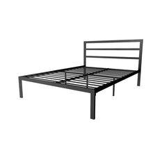 Load image into Gallery viewer, Queen Black Metal Platform Bed Frame with Headboard Included