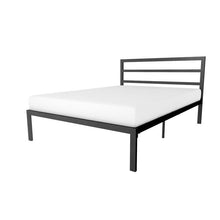 Load image into Gallery viewer, Queen Black Metal Platform Bed Frame with Headboard Included
