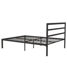 Load image into Gallery viewer, Queen Black Metal Platform Bed Frame with Headboard Included