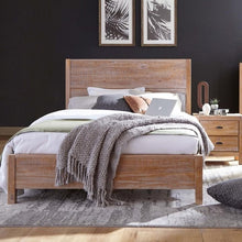 Load image into Gallery viewer, FarmHome Rustic Solid Pine Platform Bed in Queen Size