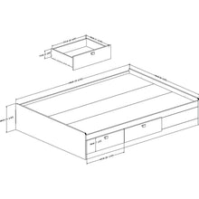 Load image into Gallery viewer, Full size Modern Platform Bed with 4 Storage Drawers